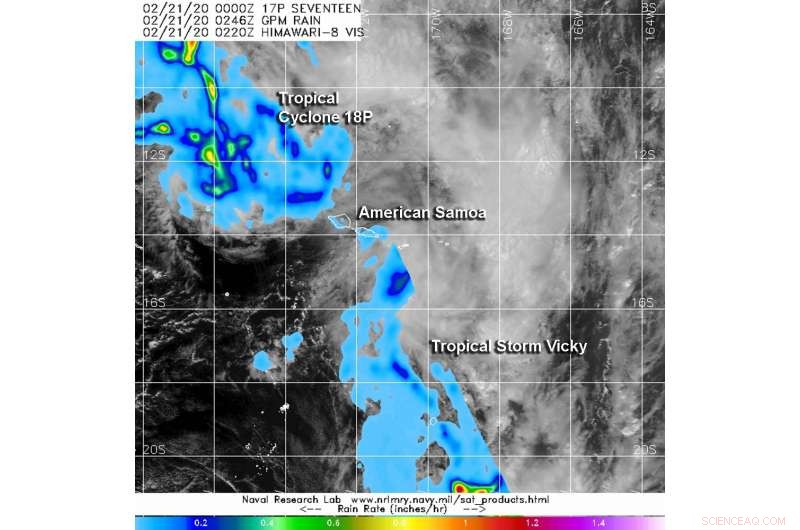 NASA Uses Satellite Data to Measure Intense Rainfall in Two American Samoa Tropical Cyclones