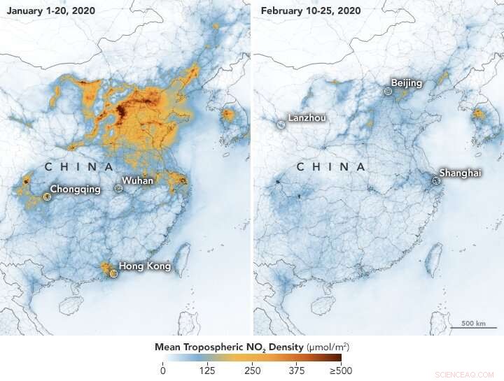 NASA Satellite Images Reveal Significant Drop in China’s Air Pollution During COVID‑19 Shutdown