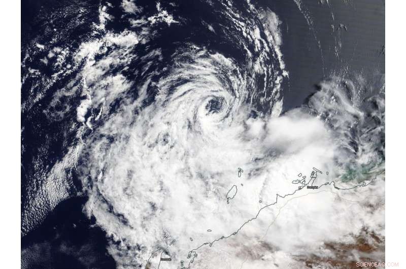 NASA Identifies Remnants of Tropical Cyclone 21S on Western Australia s Pilbara Coast