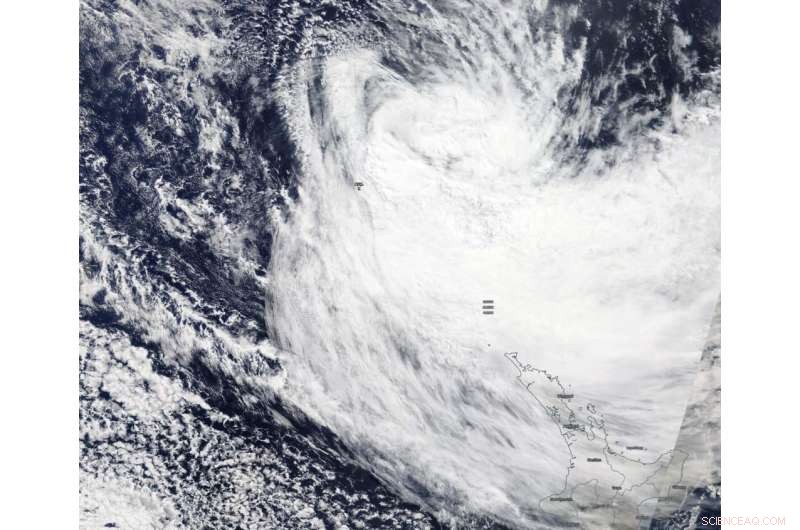 NASA Tracks Cyclone Gretel’s Transition into an Extra-Tropical Storm