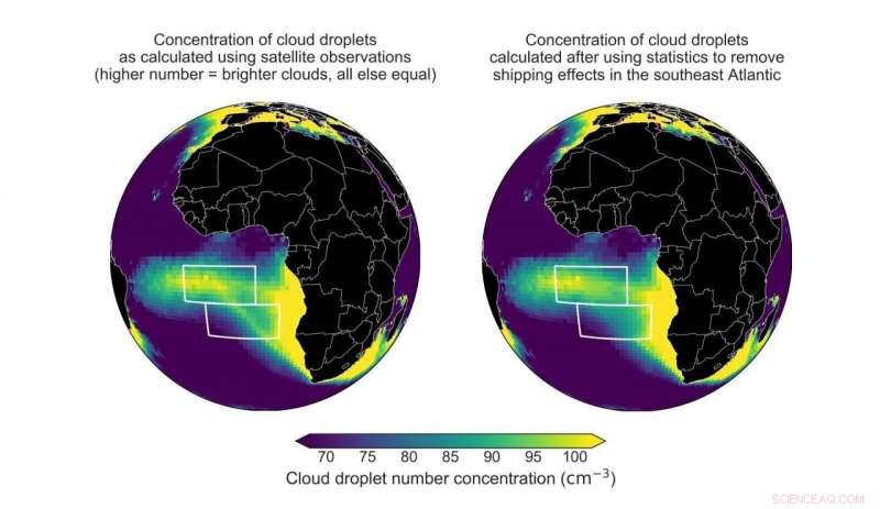 Ship Emissions Trigger Detectable Regional Cloud Changes