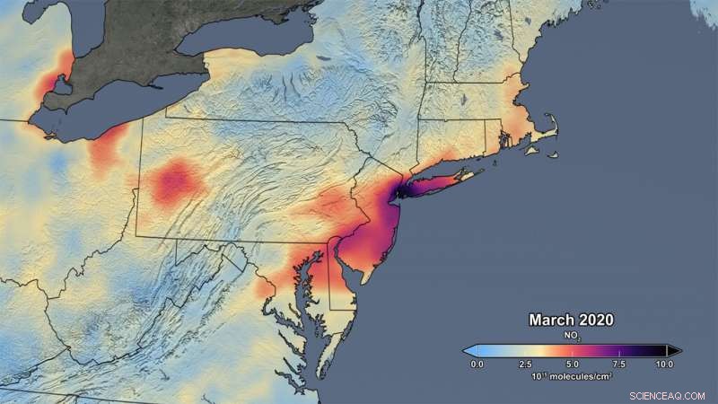NASA Satellite Data Reveals 30% Decline in Air Pollution Across Northeast U.S.
