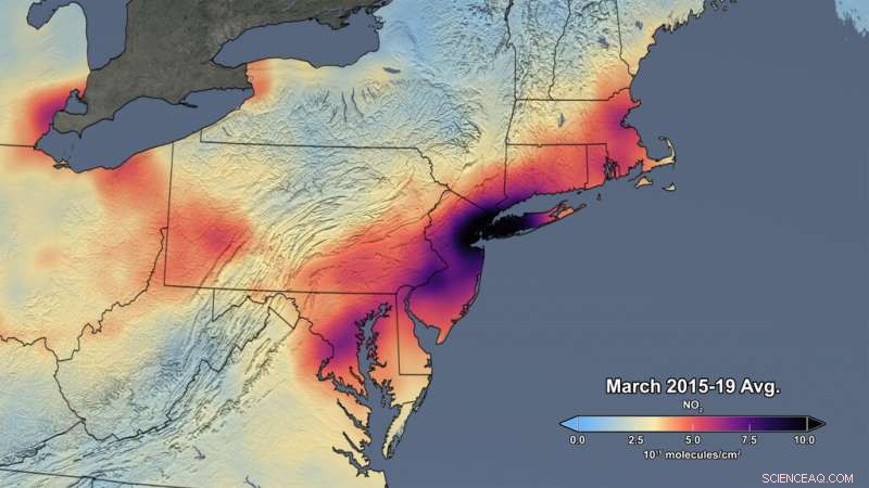 NASA Satellite Data Reveals 30% Decline in Air Pollution Across Northeast U.S.