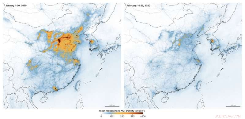 When People Stay Home, Earth s Environment Improves: Cleaner Air & Wilder Nature