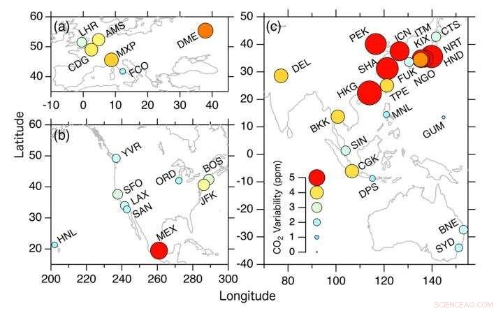 Airliners Track Global Carbon Emissions From Cities – A New Monitoring Initiative