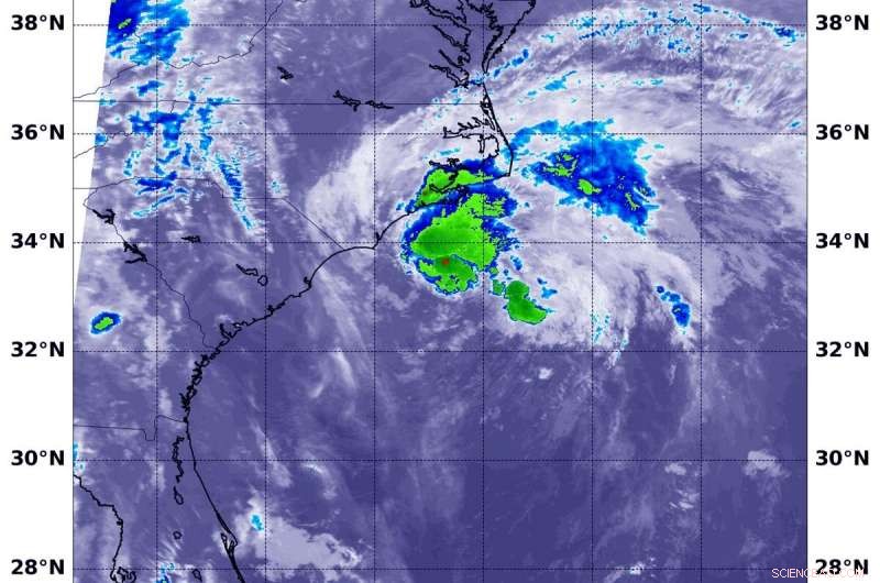 NASA Detects Disorganized Tropical Storm Arthur Near North Carolina Coast