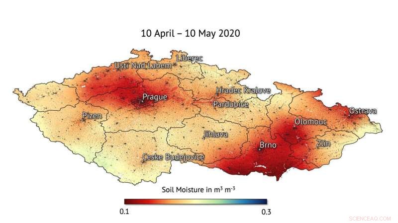 Czech Republic Drought Detected from Space: Satellite Data Reveals Critical Soil Dryness