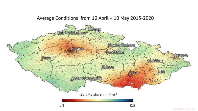 Czech Republic Drought Detected from Space: Satellite Data Reveals Critical Soil Dryness