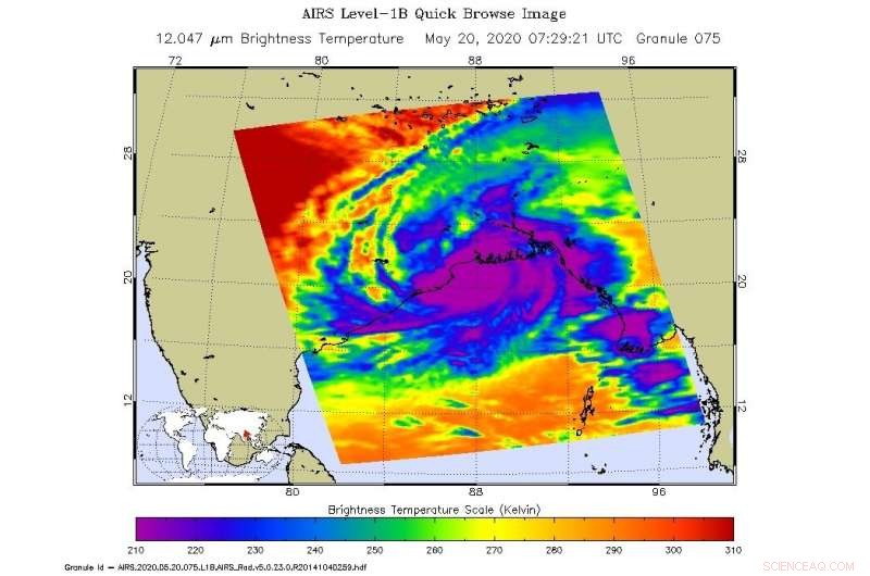 NASA Satellites Track Typhoon Amphan Ahead of Landfall