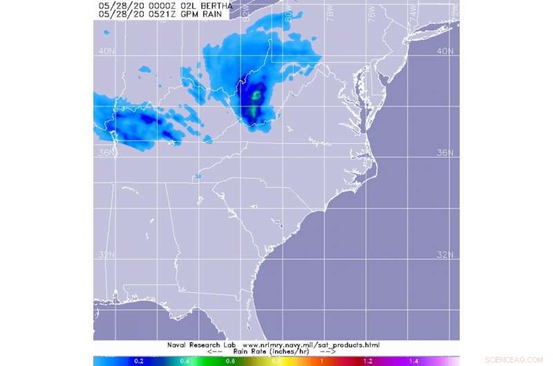 NASA Analyzes Inland Rainfall from Post‑Cyclone Bertha Using GPM Satellite Data