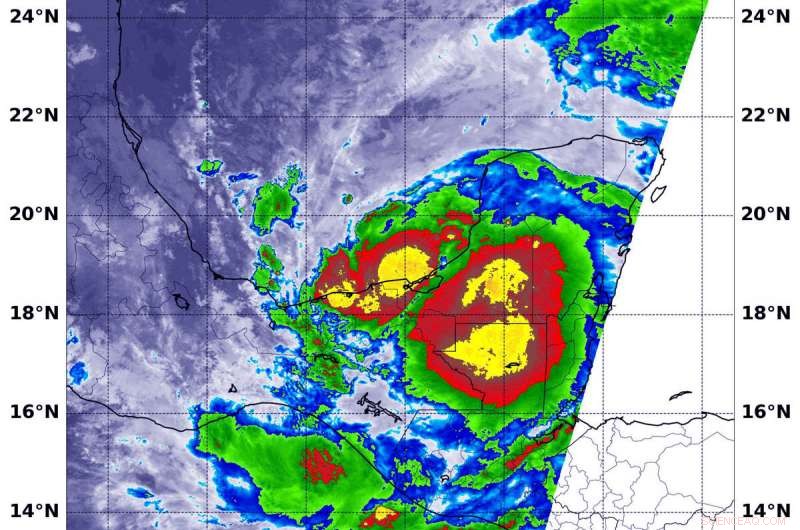 NASA Detects Heavy Rainfall Over Yucatan Peninsula During Tropical Storm Cristobal