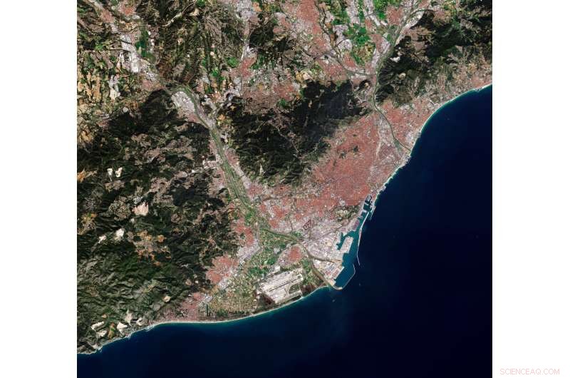Stunning Sentinel-2 Satellite View of Barcelona, Spain