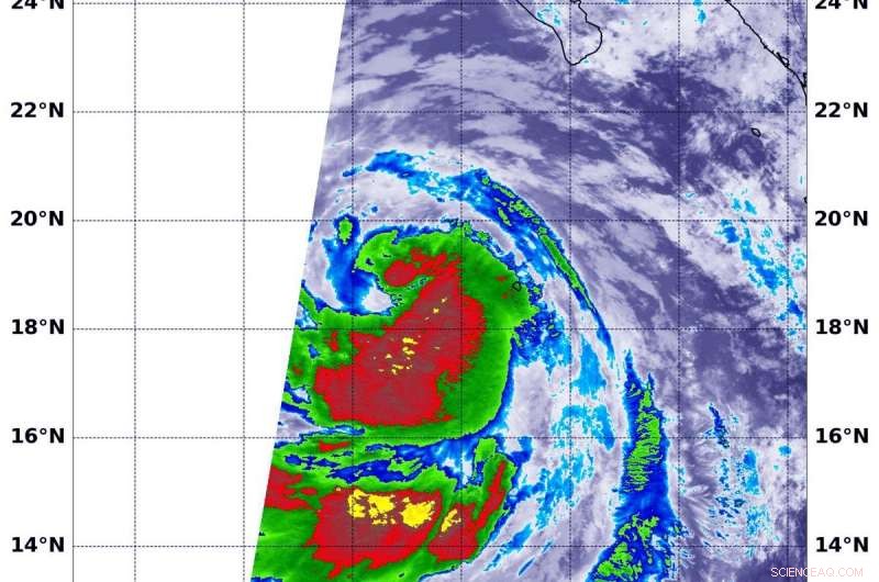 NASA Infrared Data Confirms Intensification of Tropical Storm Cristina