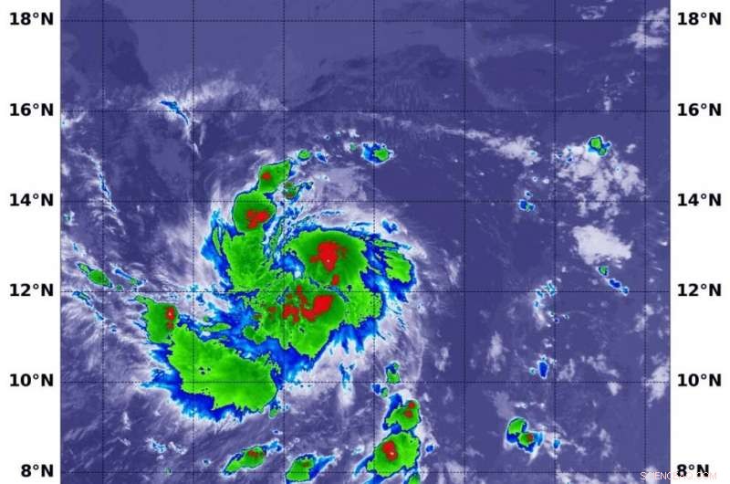 NASA Infrared Imaging Reveals Storm Douglas  Organization