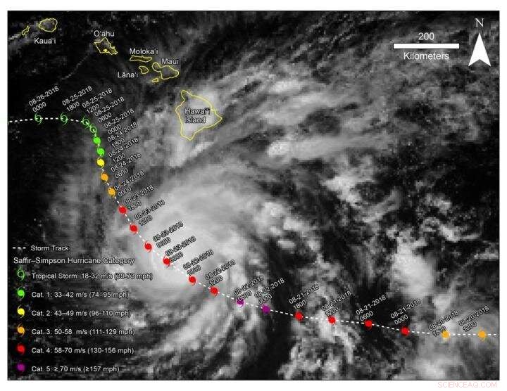 Study Shows Hurricane Lane Triggered Fire and Rain on Hawaiian Islands