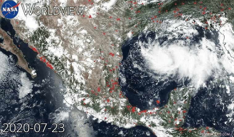 NASA Tracks Hurricane Hanna’s Path into Mexico via Aqua Satellite