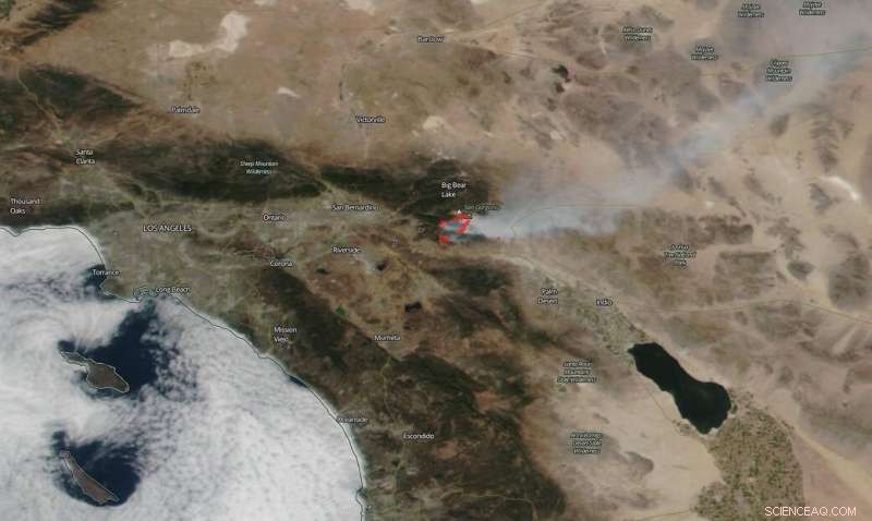 NASA Satellites Capture Dual Perspectives of California’s Apple Fire