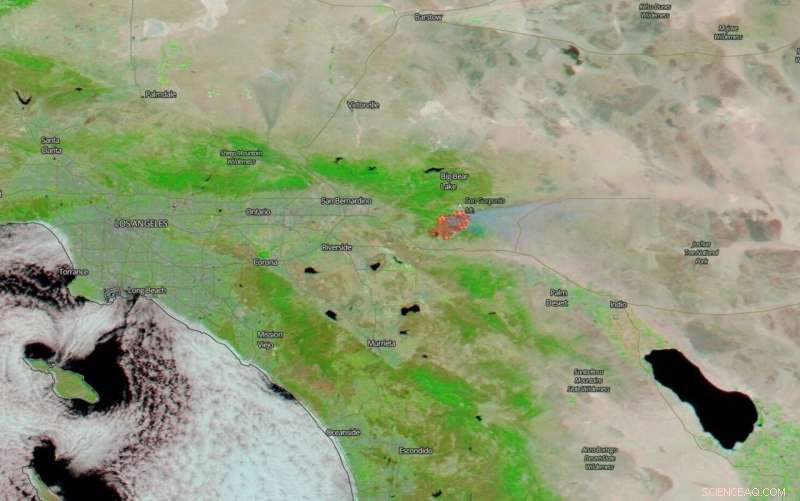 NASA Satellites Capture Dual Perspectives of California’s Apple Fire