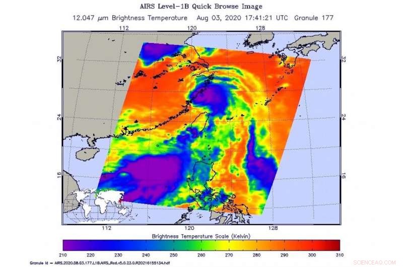 NASA Infrared Data Reveals Typhoon Hagupit Approaching Chinese Coast