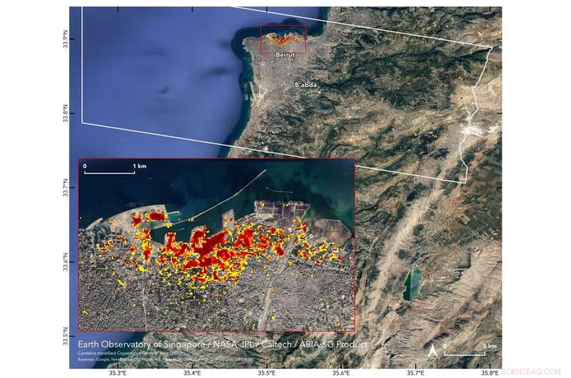 NASA Satellite Mapping Reveals Extent of Beirut Explosion Damage