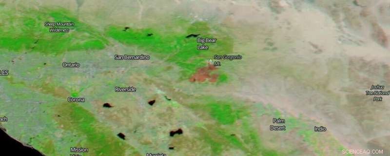NASA s Aqua Satellite Reveals Apple Fire Burn Scar Extent