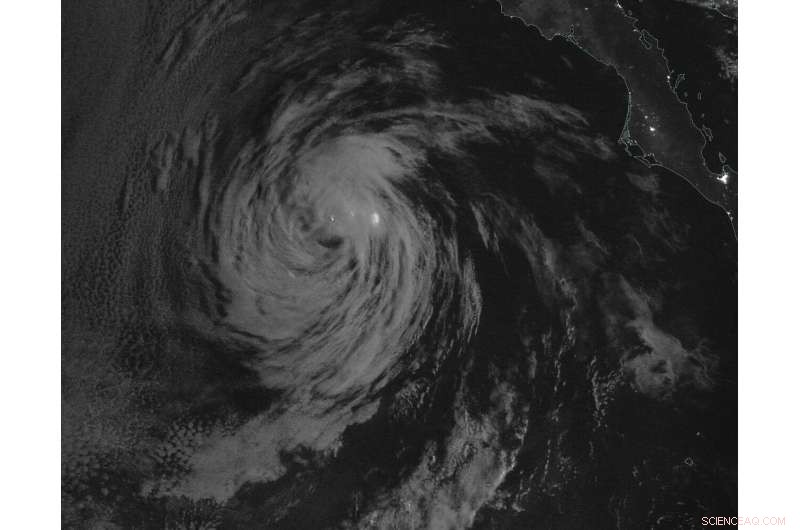 NASA-NOAA Satellite Captures Night Image Confirming Elida s Post-Tropical Status