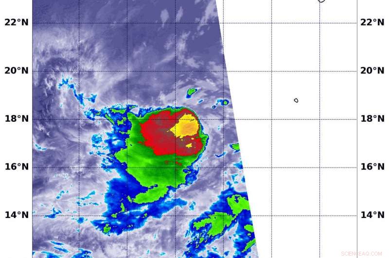 NASA Detects Persistent Wind Shear Impacting Tropical Storm Iselle
