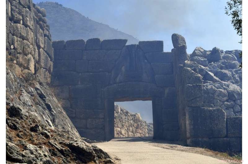 Wildfire Smoke Darkens Ancient Walls of Mycenae, Greece—Archaeological Site Remains Intact