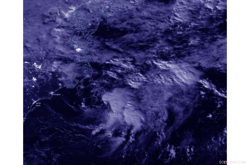 NASA‑NOAA Satellite Captures Nighttime Infrared Image of New Atlantic Tropical Depression