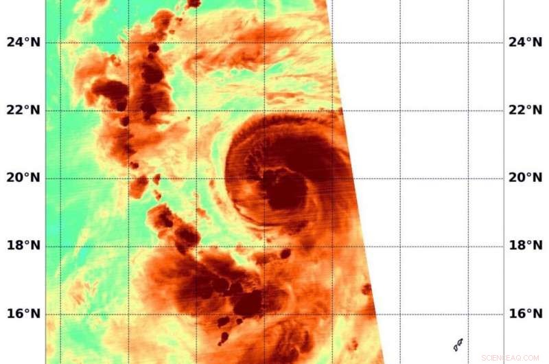NASA s Terra Satellite Detects Peak Water Vapor Levels Over Typhoon Haishen