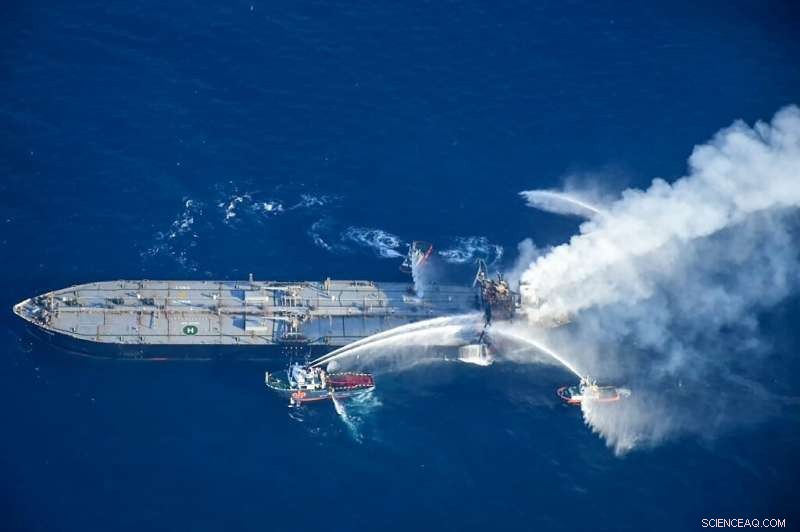 Urgent Assessment of Fire-Damaged Oil Tanker Near Sri Lanka