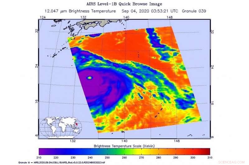 NASA Satellites Track Typhoon Haishen Before and After Landfall