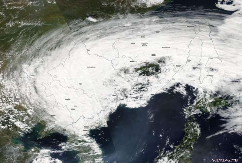 NASA Satellites Track Typhoon Haishen Before and After Landfall