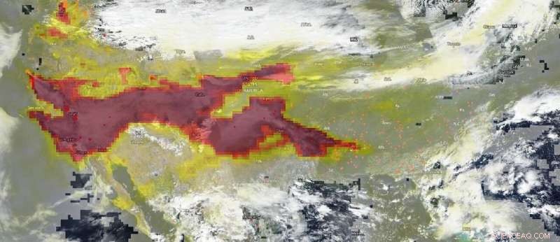 Suomi NPP Satellite Maps Wildfires and Aerosol Plumes Across the U.S.