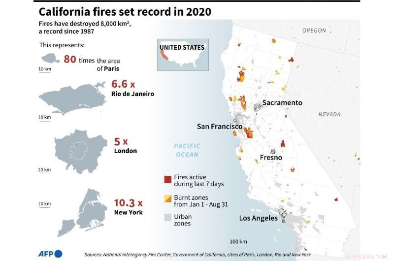 Wildfires Devastate US Towns as Firefighters Battle Flames Under Orange Skies