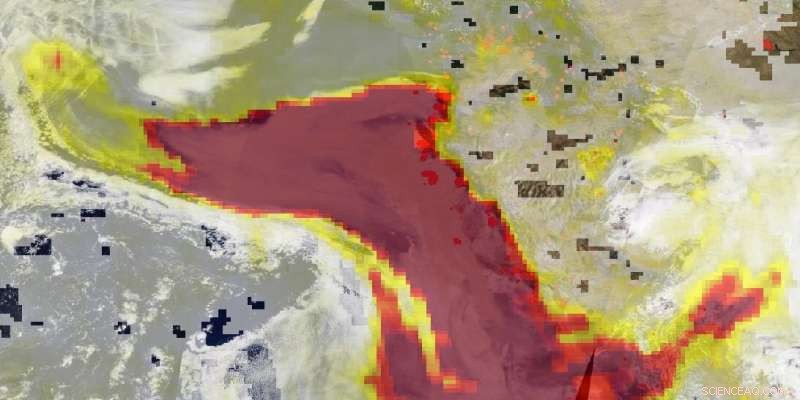 NASA’s Terra Satellite Highlights Aerosol Spread from Western Wildfires
