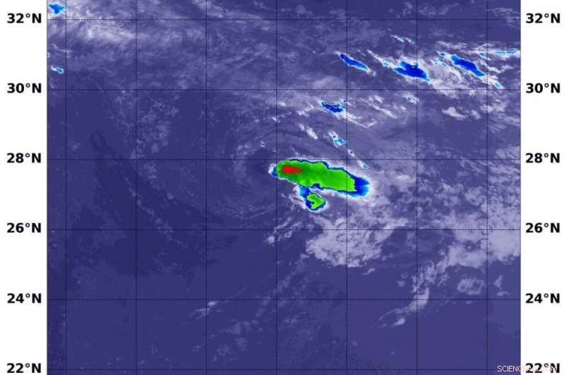 NASA s Aqua Satellite Reveals Rene as a Weak Depression Struggling Under Wind Shear