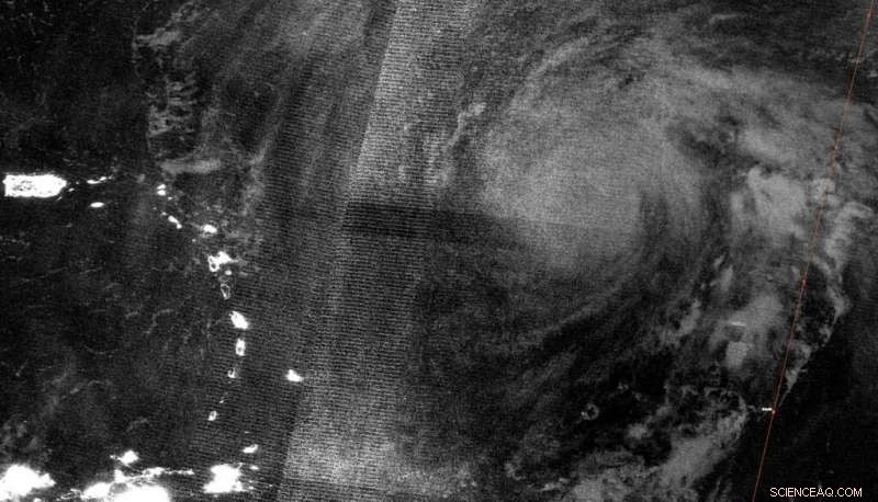 NASA Satellite Captures Nighttime Image of Hurricane Teddy Over Atlantic