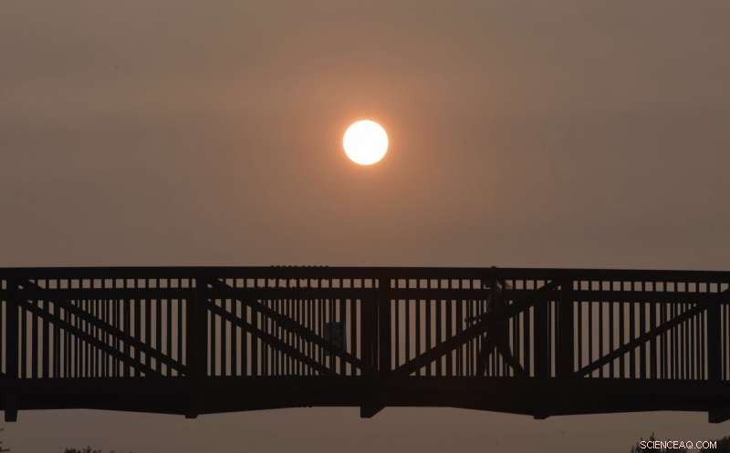 Western Wildfire Smoke Blurs East Coast Skies, Creates Vivid Sunsets