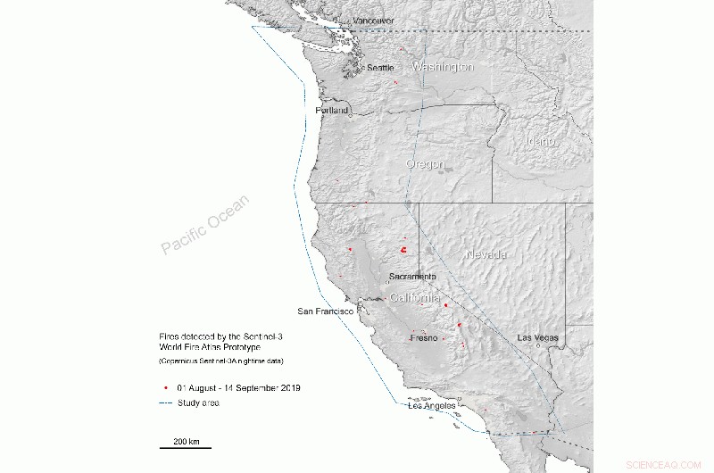 U.S. West Coast on Fire: Satellite Images Reveal Extensive Wildfires
