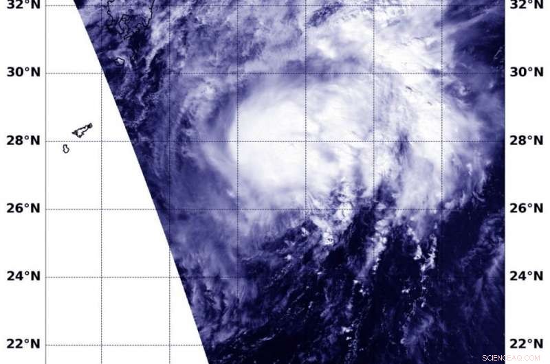 NASA s Terra Satellite Captures Tropical Storm Dolphin Heading North