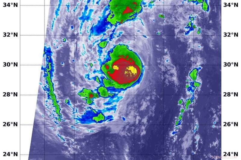 NASA Uses Infrared Imaging to Track Cold Cloud Tops of Tropical Storm Kujira