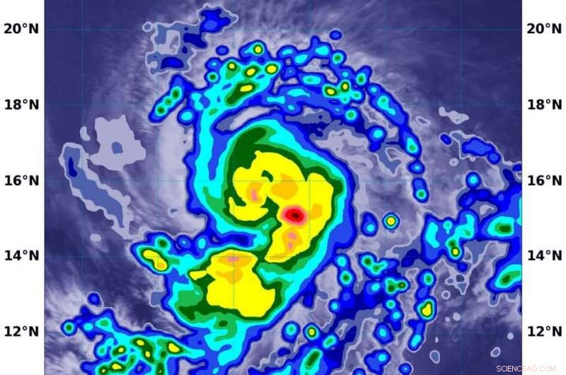 NASA Detects Heavy Rainfall Concentrated Around Hurricane Maria’s Eye