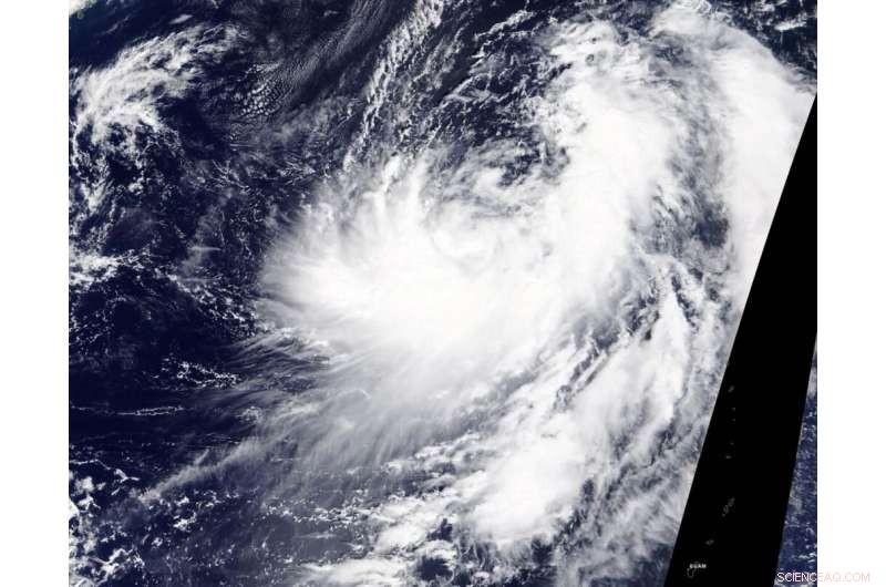 NASA Satellite Images Reveal Skewed Structure of Tropical Storm Chan-Hom