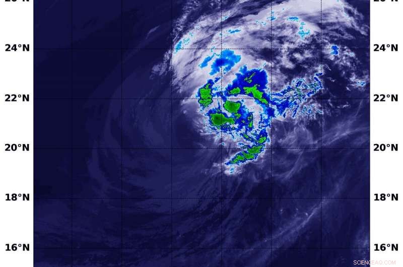 NASA Infrared Imaging Shows Wind Shear Shifting Marie s Most Powerful Storms