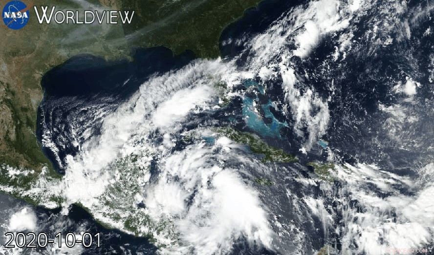 NASA Satellite Images Capture Tropical Storm Gamma’s Struggle with Wind Shear