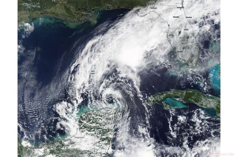 NASA Satellite Images Capture Tropical Storm Gamma’s Struggle with Wind Shear
