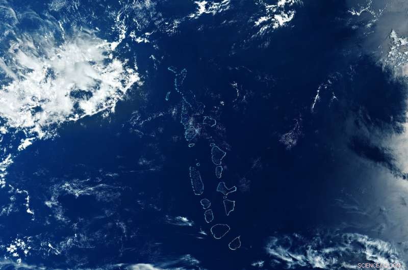 Copernicus Sentinel-3 Delivers Stunning Full-Archipelago View of the Maldives