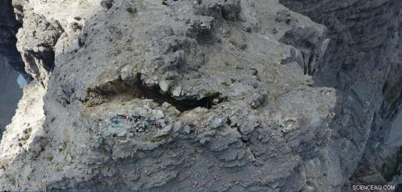 Alpine Summit Hochvogel Threatened by Massive Limestone Slide