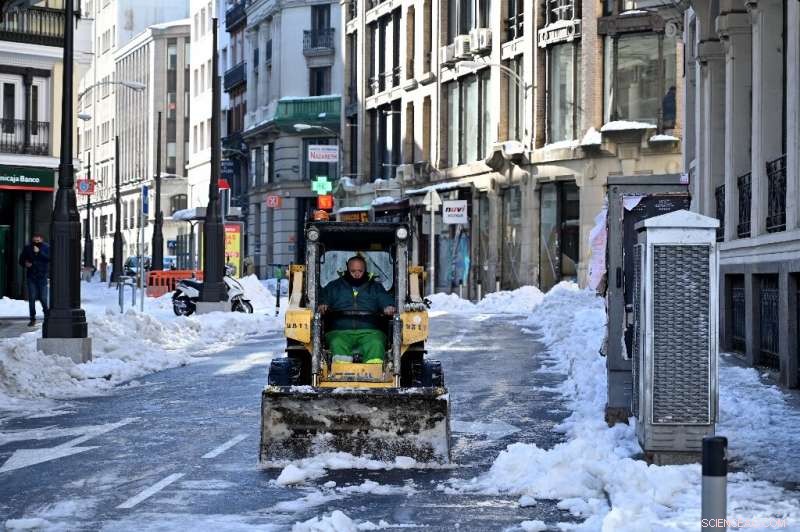 Madrid Grounded: Heavy Snowfall Disrupts Traffic and Services